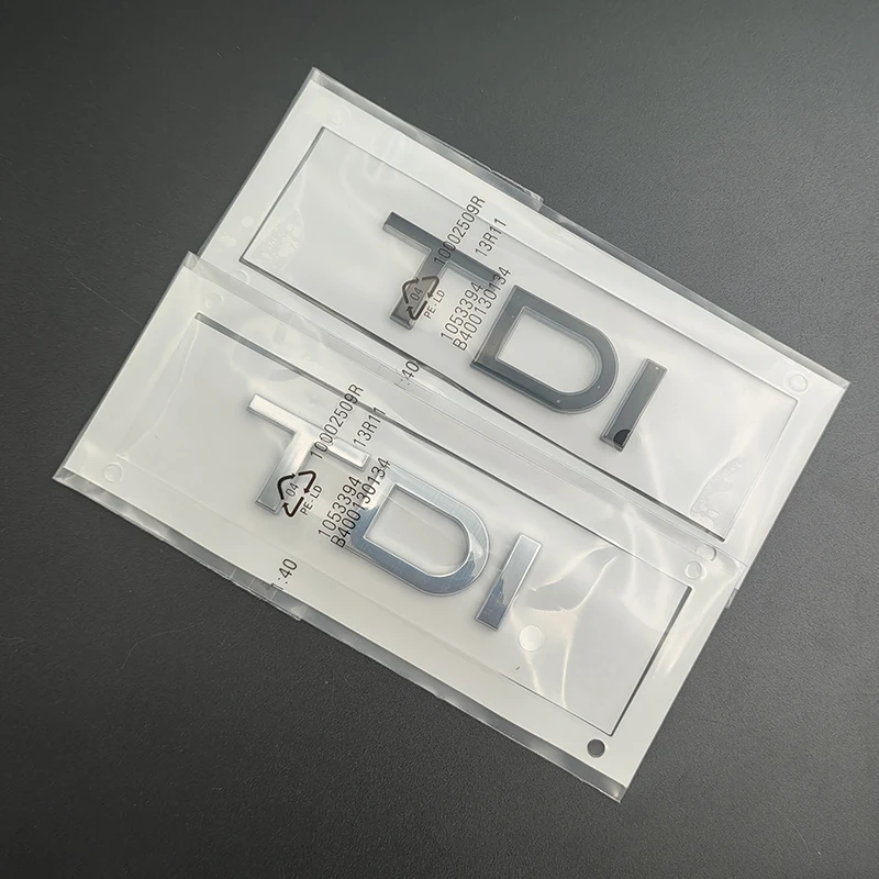 3D ABS كروم أسود شعار TDI شعار رسائل شارة صندوق السيارة