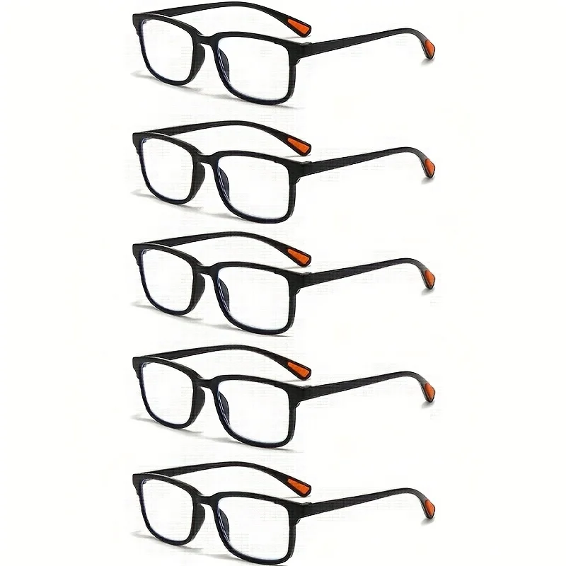 5 PACK Reading Glasses Anti-Blue Light Blue Film Men Women Presbyopic Eyewear Glasses +1.0+1.5+2.0+2.5+3.0+3.5+4.0