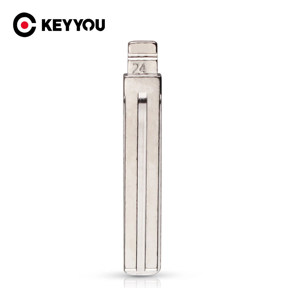 

KEYYOU 24# Blank Remote Uncut Key Blade For Volvo (Side Slot) G170