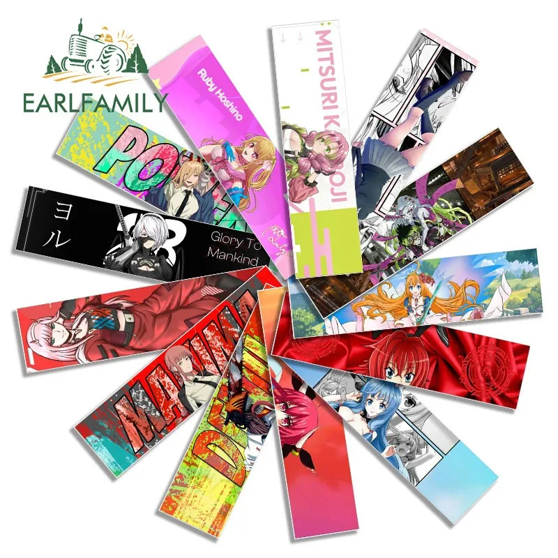 EARLFAMILY 13cm For Chainsaw Man Makima Drift Slap Car Sticker Anime Vinyl Creative Decal Personality Funny Car Accessories