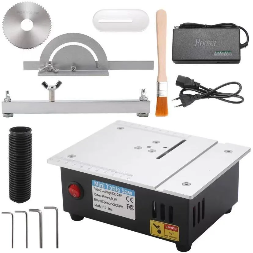 DIY Mini Table Saw 96W 5000RPM Precision Cutting Machine for Wood PCB Plastic Aluminum