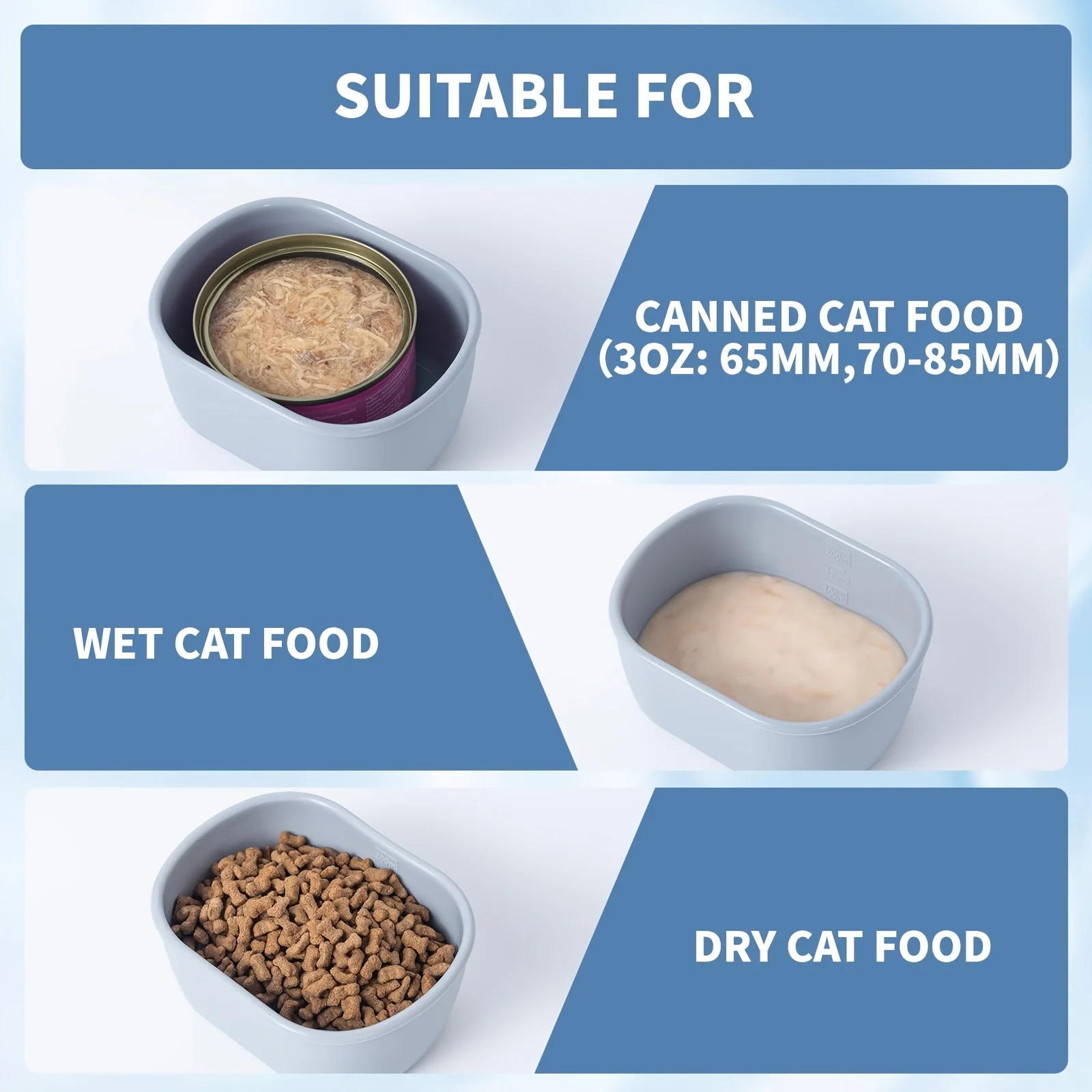 Reusable Wet Cat Food Storage Container with Silicone Sealed