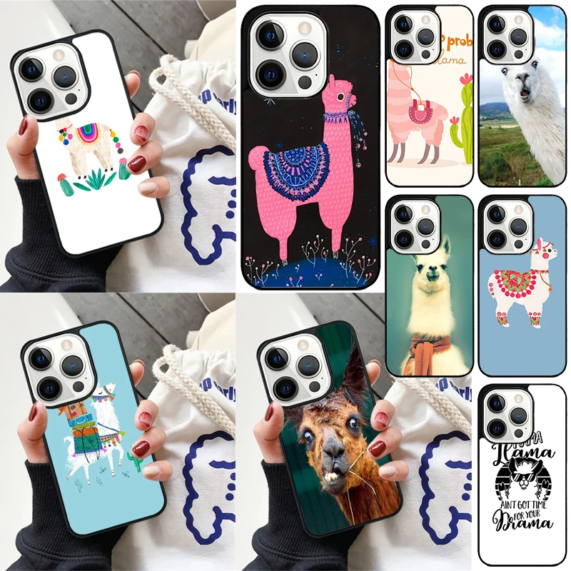 happy lama travel no prob llama phone Case Cover For iPhone 16 15 14 Plus X XR XS for apple 16 11 12 13 mini Pro Max