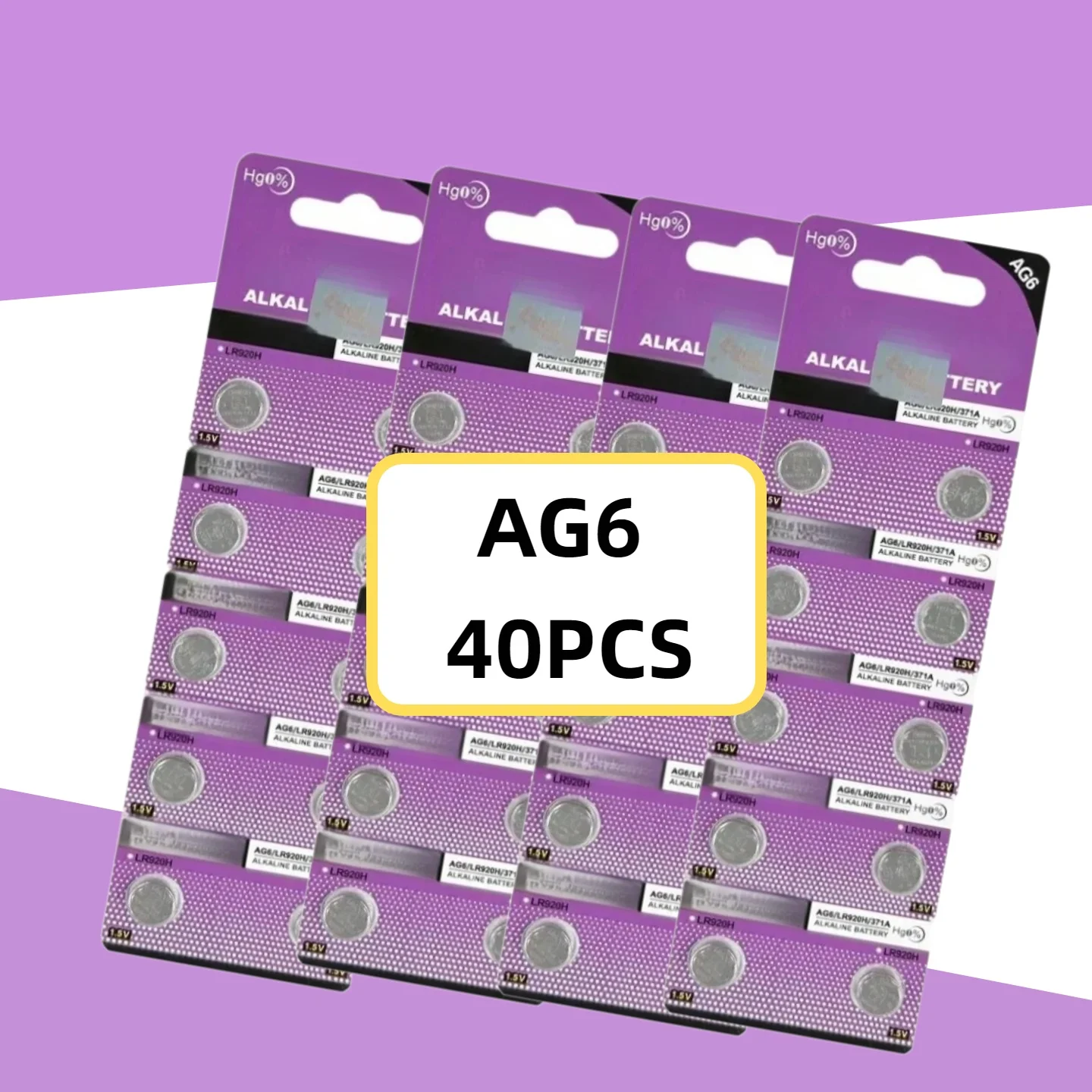 

10-40PCS AG6 Watch Battery 1.5V 370 LR69 LR920 LR921 SR920SW Alkaline Button Coin Cell Batteries for Watches