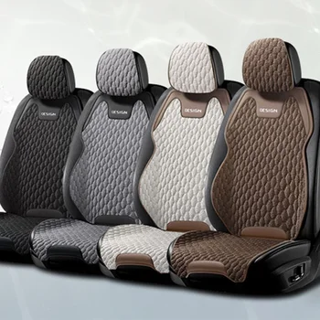 Breathable linen car seat cover front seats non-slip bottom protection seat cushion universal driver's seat retrofit accessories