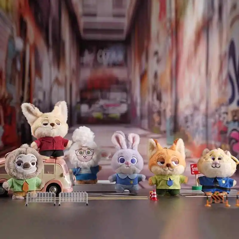 

Officially Licensed Zootopia Judy & Nick Plush Blind Box Keychain Doll Adorable Cartoon Style Toy Birthday Gift