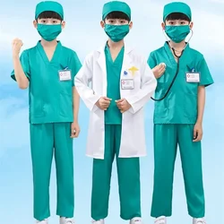 Toddler's Boys' and Girls' Retrograde Dance Costume Children's White Coat Nurse's Suit Little Doctor's Surgical Suit