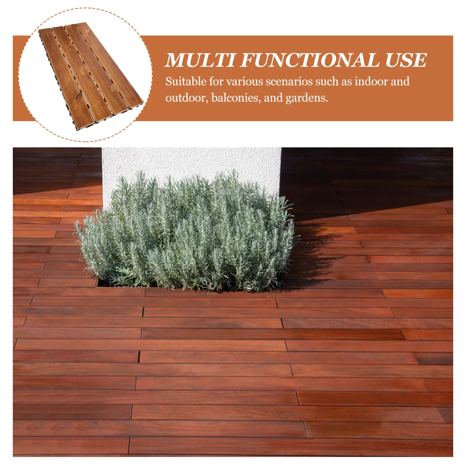

Carbonized Wood Patio Floor Tile Interlocking Decking Tile Wooden Balcony Flooring Outdoor Deck Tiles Wood Panels for Walls