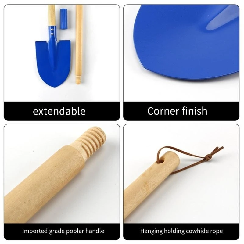 

Childrens Blue Beach Shovel Digging 27 Inch Detachable Metal Spade for Outdoor Fun