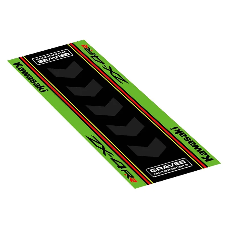 Aangepaste Kawasaki Ninja motorfiets parkeermat antislip garagekleed waterdicht racen moto display tapijt decoratie mat