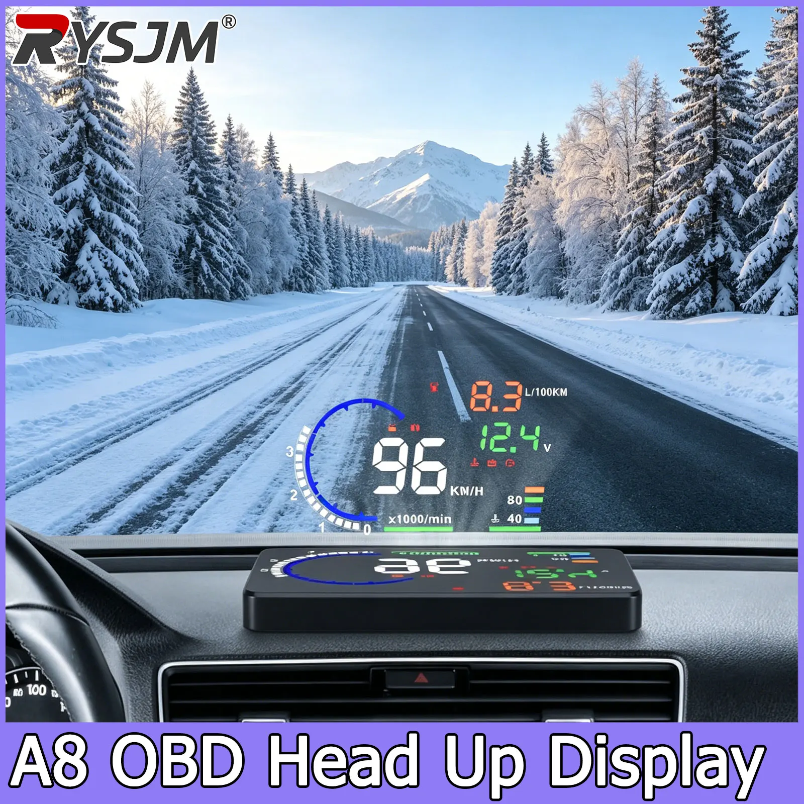 Obd2 Hud Speedometer Projector - Windshield Projector A8 OBD HUD Head
