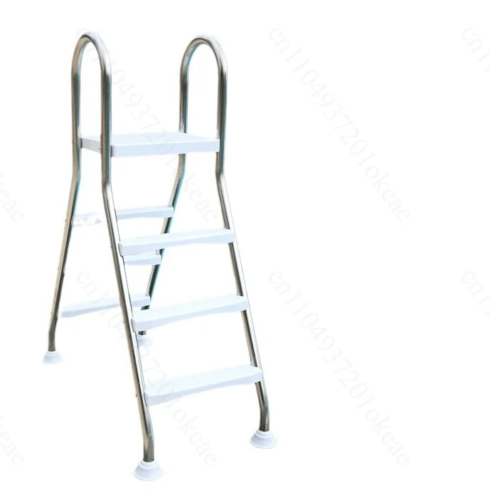 Steps Double Side Ladder for Above Ground Outdoor Swim Pool Stainless Steel Pool Ladder