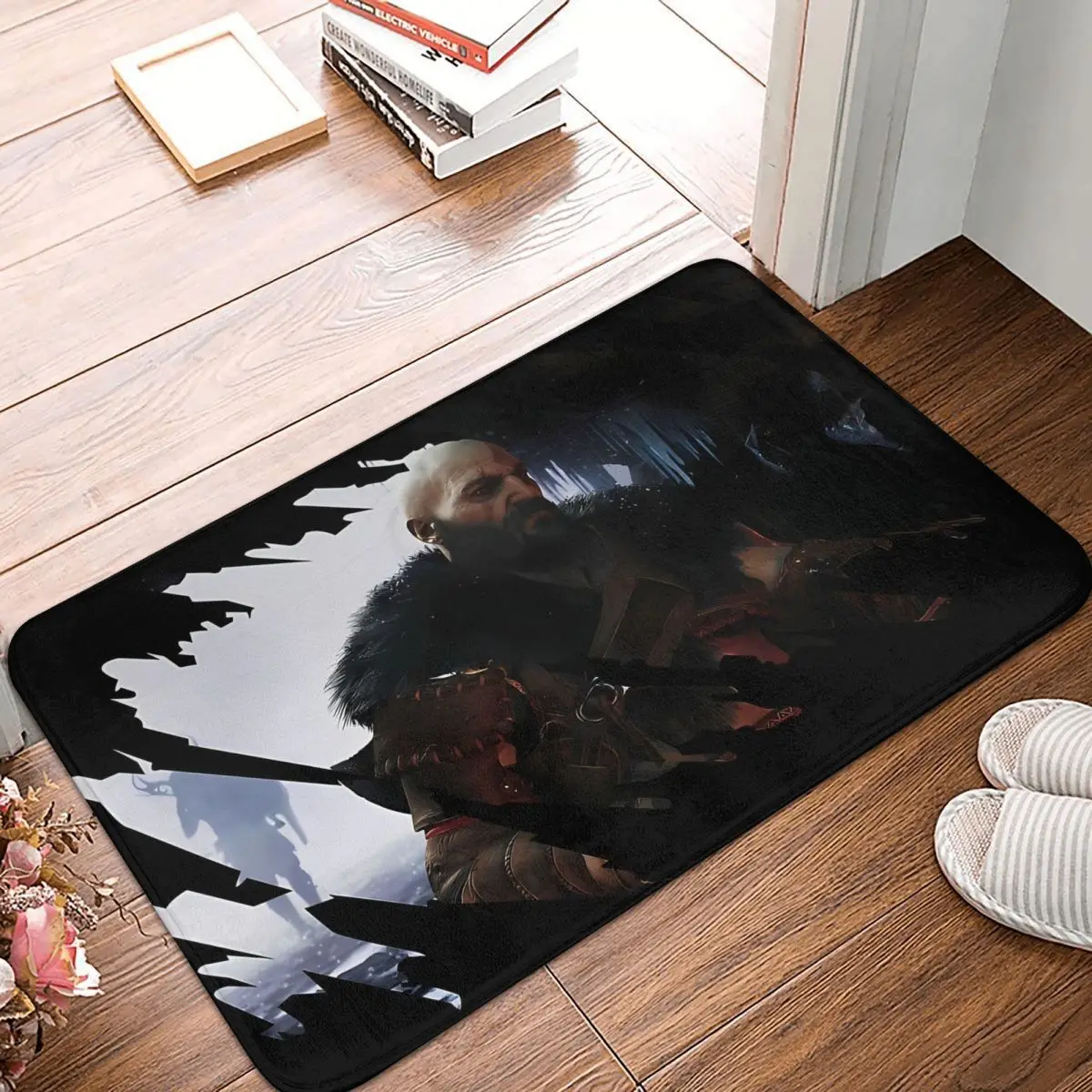 God Of War Ragnarok Game Bathroom Non-Slip Carpet God Of War Kratos Living Room Mat Entrance Door Doormat Home Decoration Rug