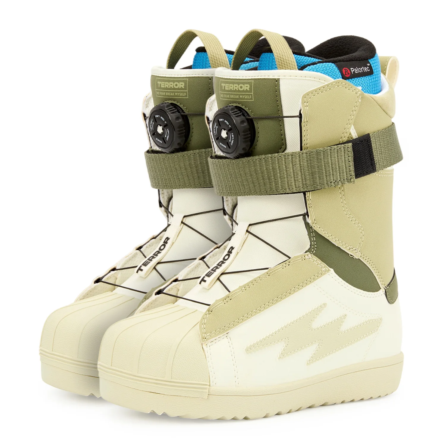 TERROR Men's Best Sales Freestyle Resort Riding Black Ski Snowboard Boots,fitgo Lacing Systems,middle Flex,waterproof Liners