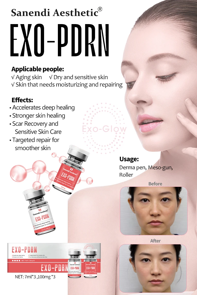 EXO-PDRN Korean Skin Care Facial Care Set HA Moisturizing Antioxidant Essence Stem Cell Serum Booster Anti-aging