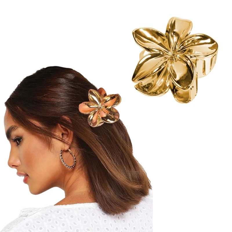 Elegant Flower Shape Hair Clip Stylish Spring Clamp Fashionable Crab Hair Claw loral Hair Accessories Hairpin Jewelry