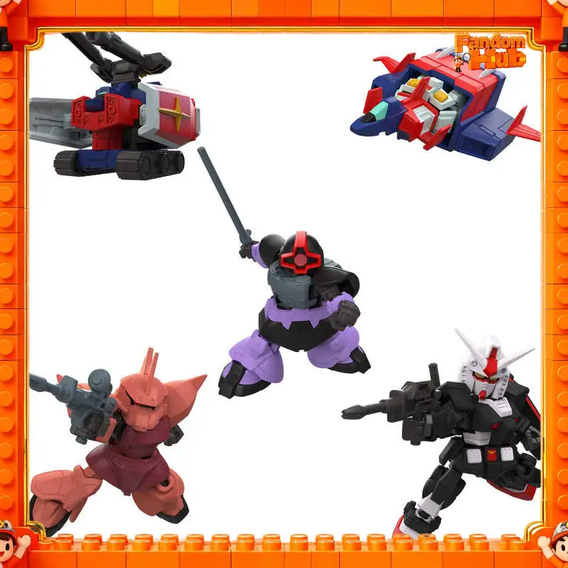 

Bandai Gundam Mjg Vol.11 Gundam Origin G Fortress Fighter Dom Gelgoog Sd Assembled Action Figure Model Toy Gift