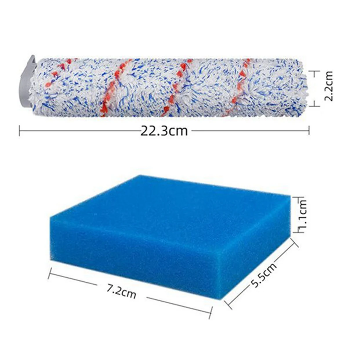 Rouleau de brosse filtrante et mousse de pré-filtre Pièces de rechange pour Tineco IFloor HF10E-01 Aspirateur sec sans fil