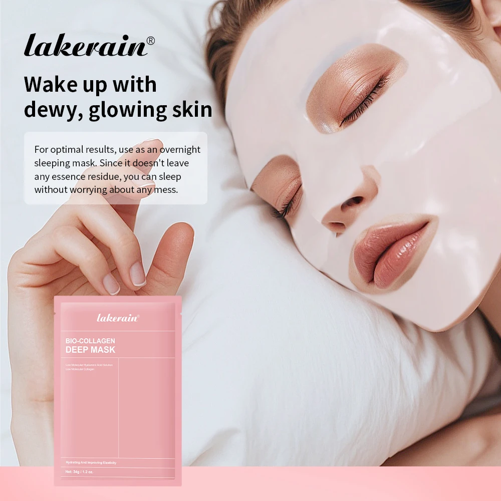 Collagen Face Mask Shrink Pores Deep Hydrating Overnight Mask Moisturizing Refreshing Brightening Face Skin Care Masks