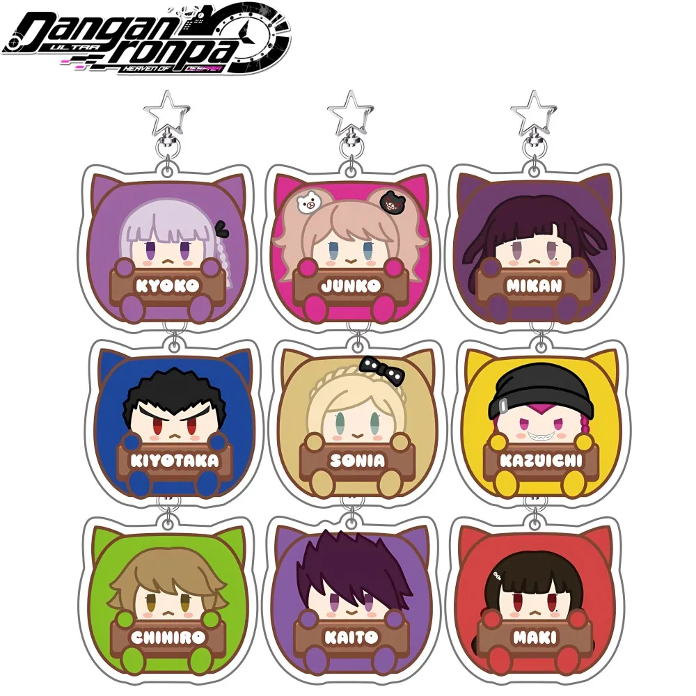 Danganronpa Gundham Tanaka Makoto Naegi Animal Pajama Style Q-Style New 6cm Acrylic Stand Model Plate Keychains Desk Decor