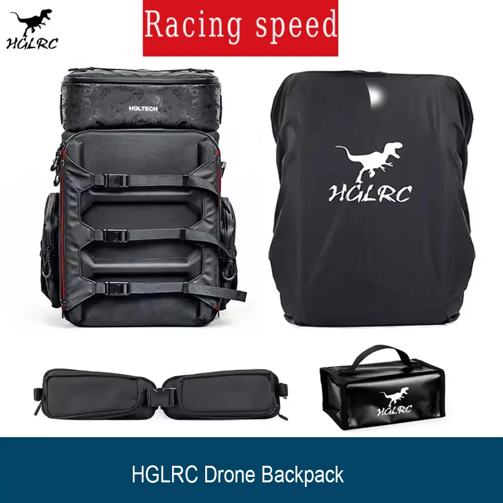 HGLRC FPV Backpack 360X260X530mm Waterproof Splash-Proof Fabric For RC FPV Freestyle Drones Outdoor Bag