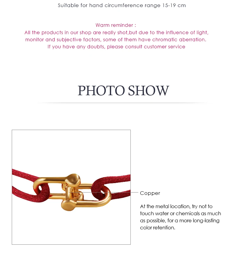 MOONLIGHT Classic Adjustable U-Shape Charm Bracelets for Women High Quality Silk Rope Bracelet Female Jewelry Gifts Wholesale