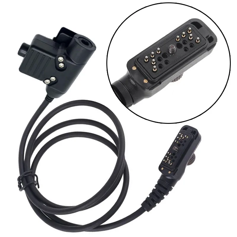 Adaptador de enchufe de Cable para walkie-talkie, dispositivo táctico Bowman Elite U94 PTT, 10 piezas, HYT PD702 PD780 PD785, novedad