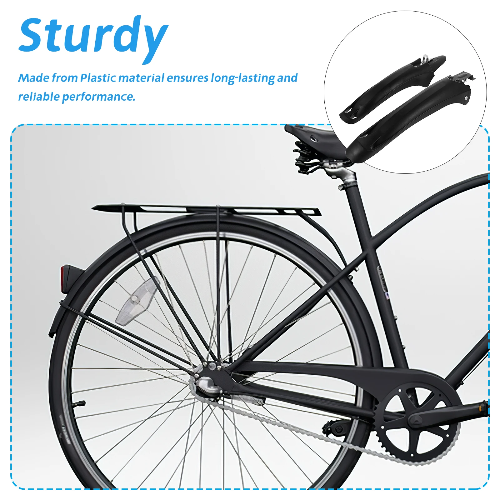

Mountain Bike Plastic Cycling Tire Universal Bike Mudguards Splash Tire Guard Guard Rear Protection Accessories