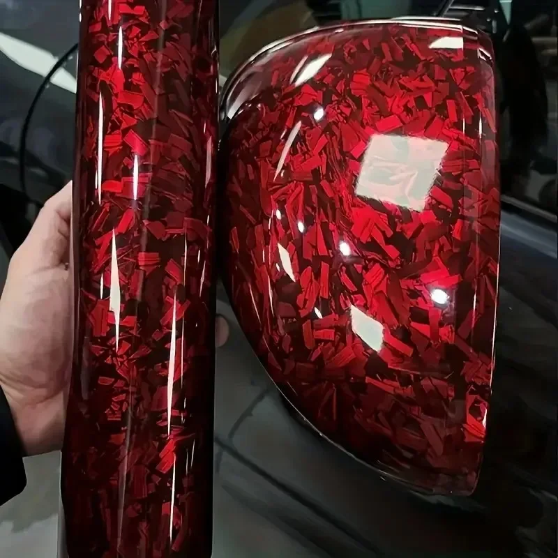 

Car Carbon Fiber Film PET High Glossy Forged Carbon Fiber Car Wrap Vinyl Self-adhesive Motorcycle Scooter Car Decal Sticker