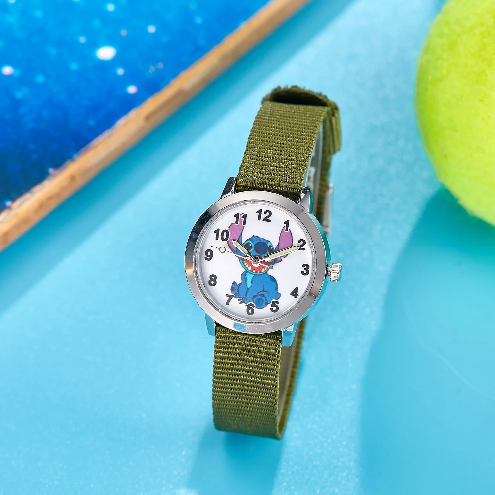 Stitch Cartoon Children's Watch Student Watch Fashion Quartz Boys and Girls Learning Sports Watch Birthday Gift
