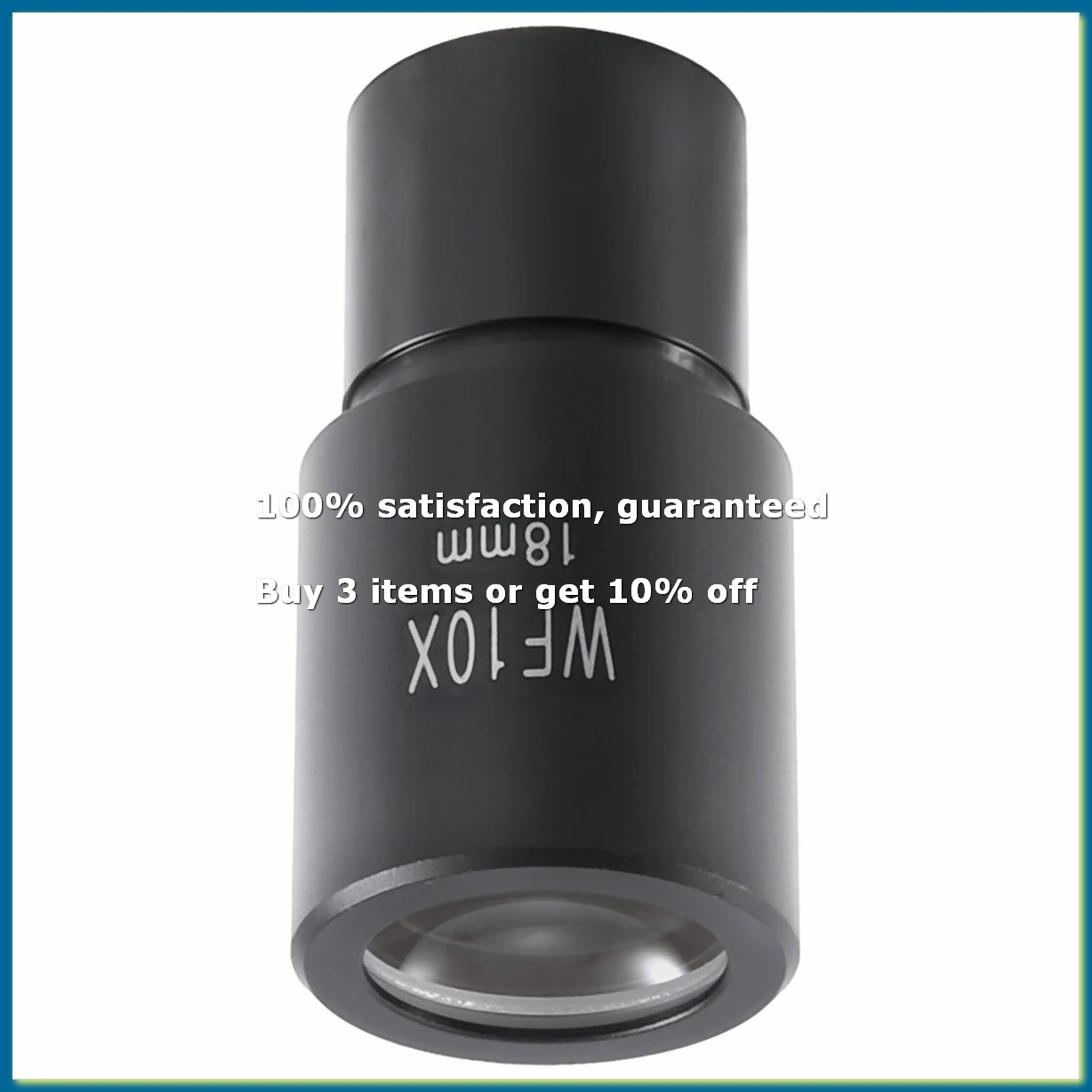 10X Microscope Eyepiece Wide Angle Optical Lenses Adapter Field 18mm Professional Ocular Lens Standard-DTD2
