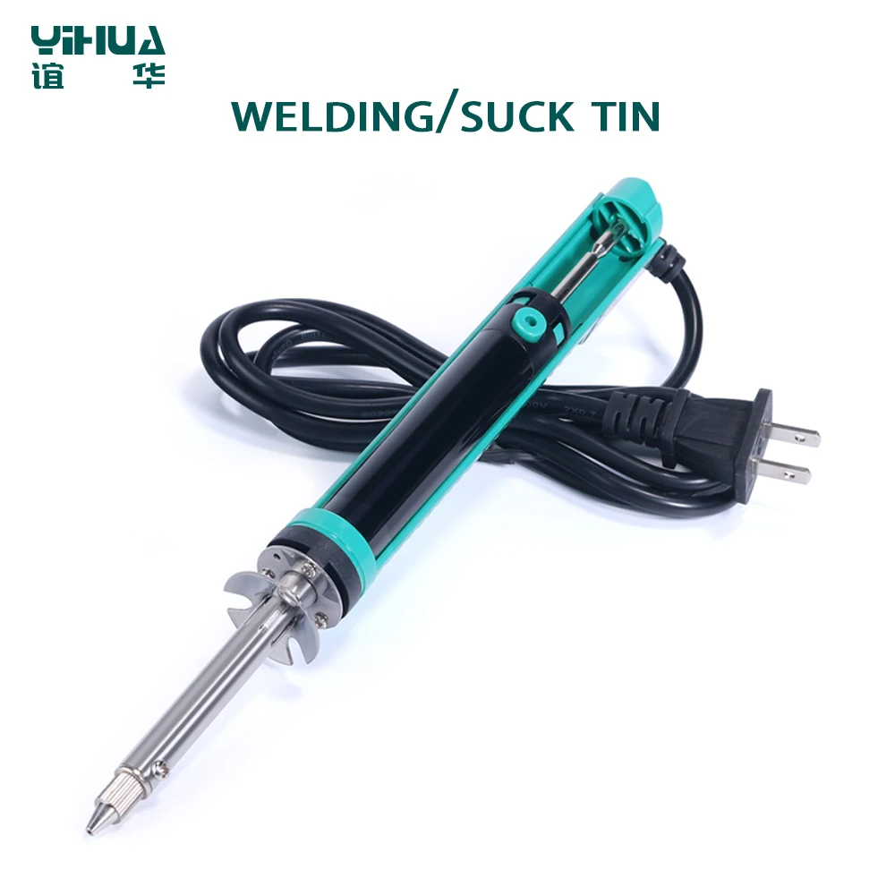 Yihua 929d v lata otário elétrica desoldering ferro solda otário bomba desoldering com desoldering bicos através-buraco desolder