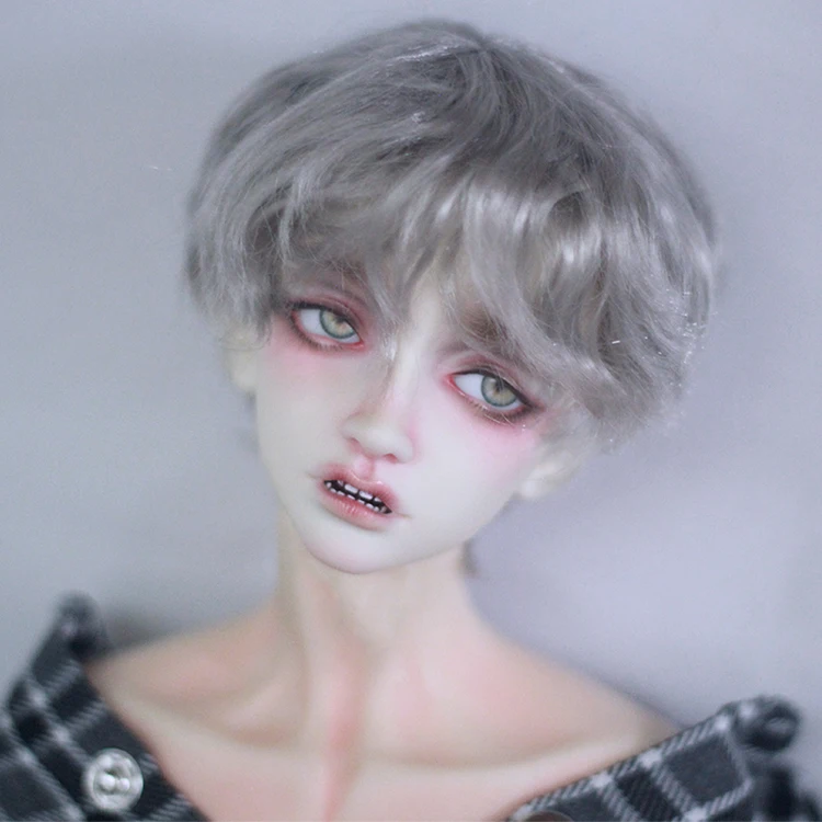 D04-P123 kinderen handgemaakte speelgoed 1/3 1/4 1/6 SSDF pop BJD/SD pop Bruin zwart licht gekruld pluizige zachte pruik 1 stks