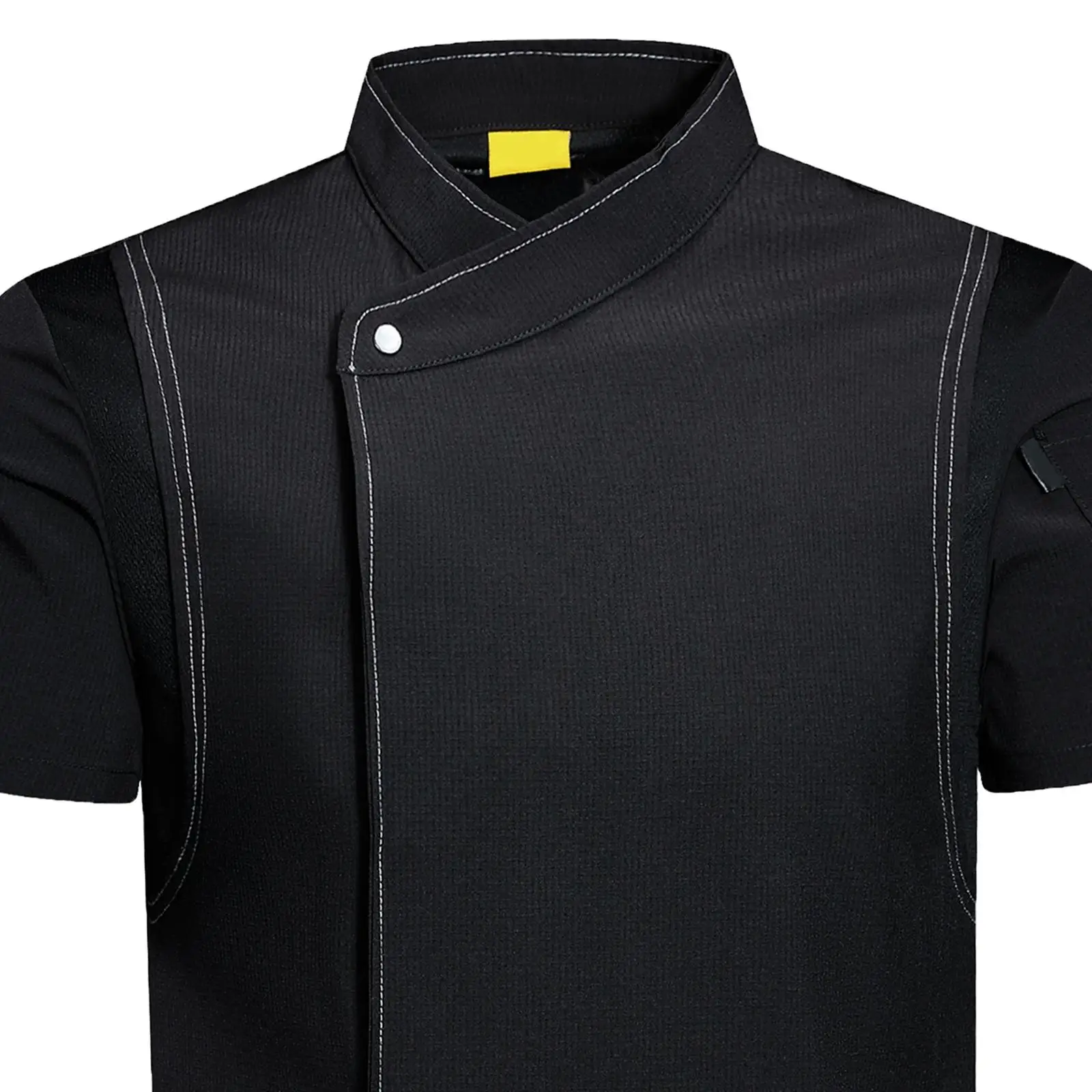 سترة معطف الشيف بأكمام قصيرة، زي عمال للجنسين لمطعم صناعة بار الفندق #6