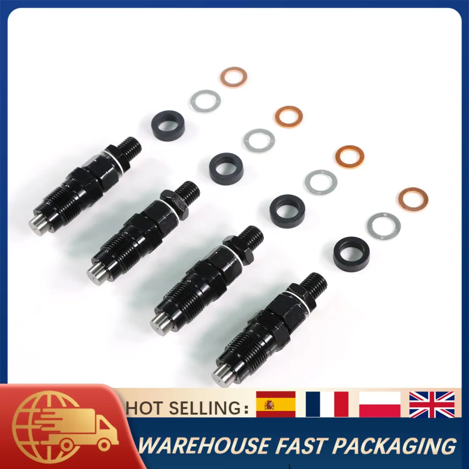 4X Diesel Fuel Injectors For Mitsubishi Pajero Triton Delica Spacegear 2.5L 4D56 4D56T Engine High Performance Replacement