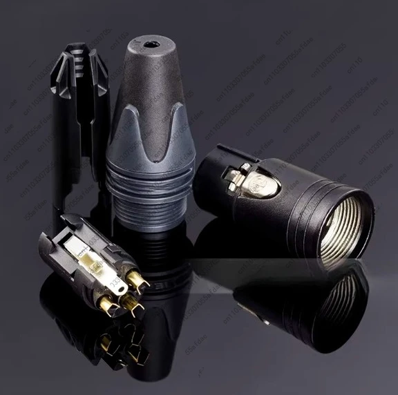 1pc NC3FXX-B three-core black gold-plated balanced female plug accessory