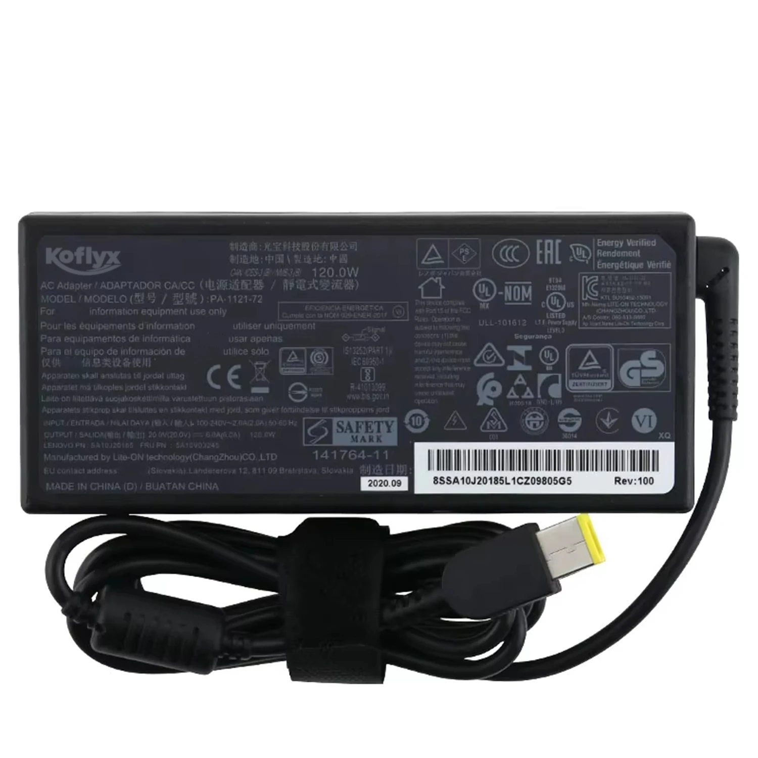 

Power Adapter 20V 6A 120W for lenovo ideacentre A540-27ICB/24ICB/24API All-in-One Al0 3-24IMB05/22IMB05/27IMB05 Al0 5-24lMB05