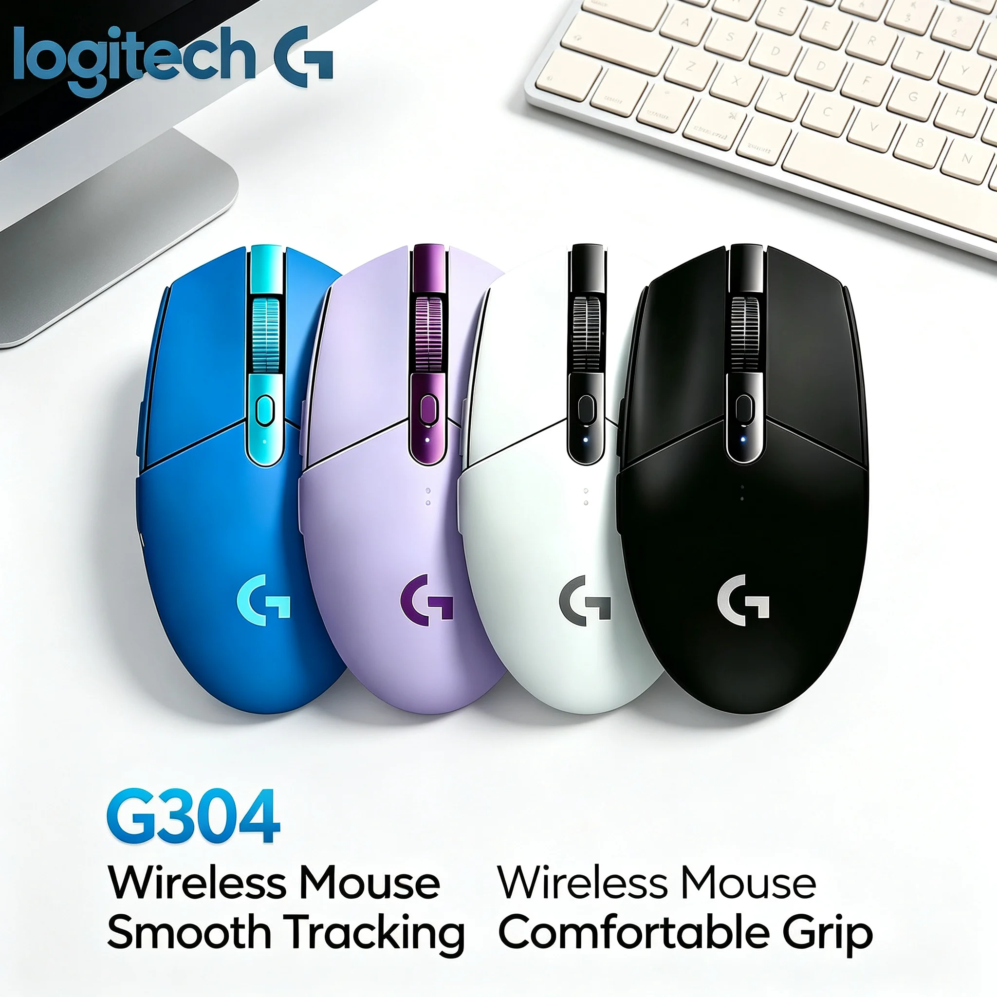 Logitech G304 2.4G Wireless Gaming Mouse Plug And Play Nano USB Receiver Ergonomic Game Mice