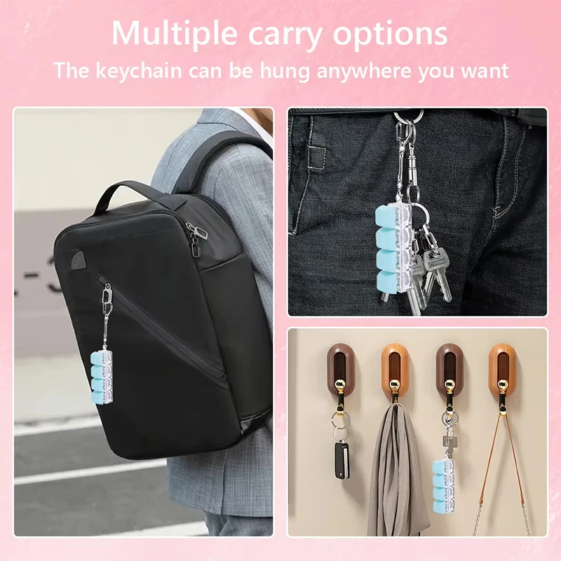 Music Earphones Mobile Phone Chain Cool Button Pinch Music Small Pendant Creative Decompression Toy Backpack Pendant Keychain