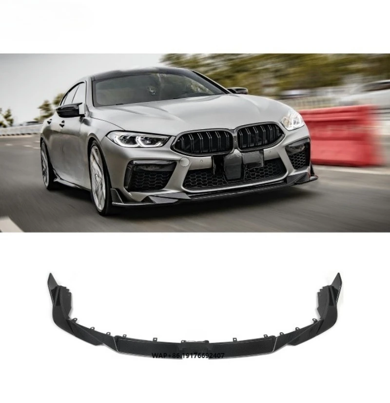 Prepreg Carbon Fiber Front Bumper Chin Lip Spoiler for  M8 F91 F92 F93 2020+