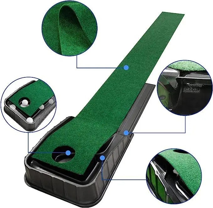 New golf putter trainer indoor automatic ball return training blanket Hitting mat Golf supplies