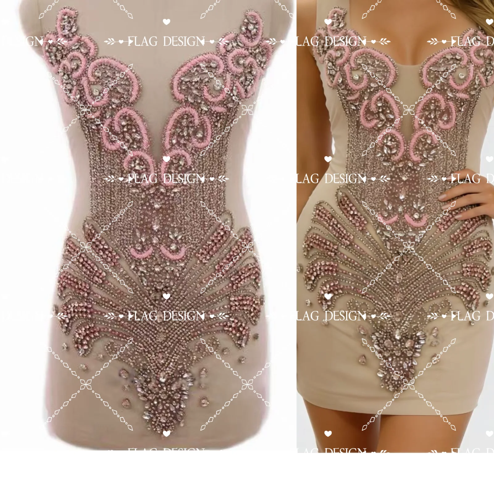 

Luxurious Handcrafted Bridal Corset for Decorated with Diamond Gemstone Crystal Rhinestone Decals Elegant Dress Accessory D-009