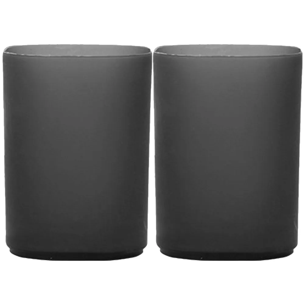 

2Pcs Plastic Pen Holders Pencil Holders Frosted Multifunctional Makeup Brush Organizer Desktop Storage Office Stationery Bucket