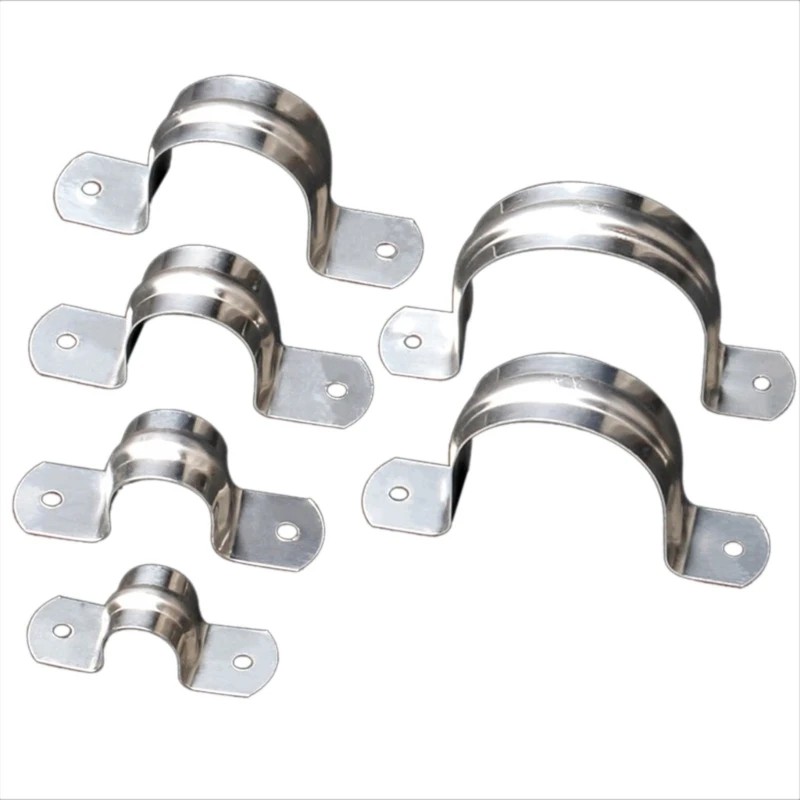 Abrazaderas correa tubo rígido acero inoxidable, soporte correa orificios, 100/50 Uds.
