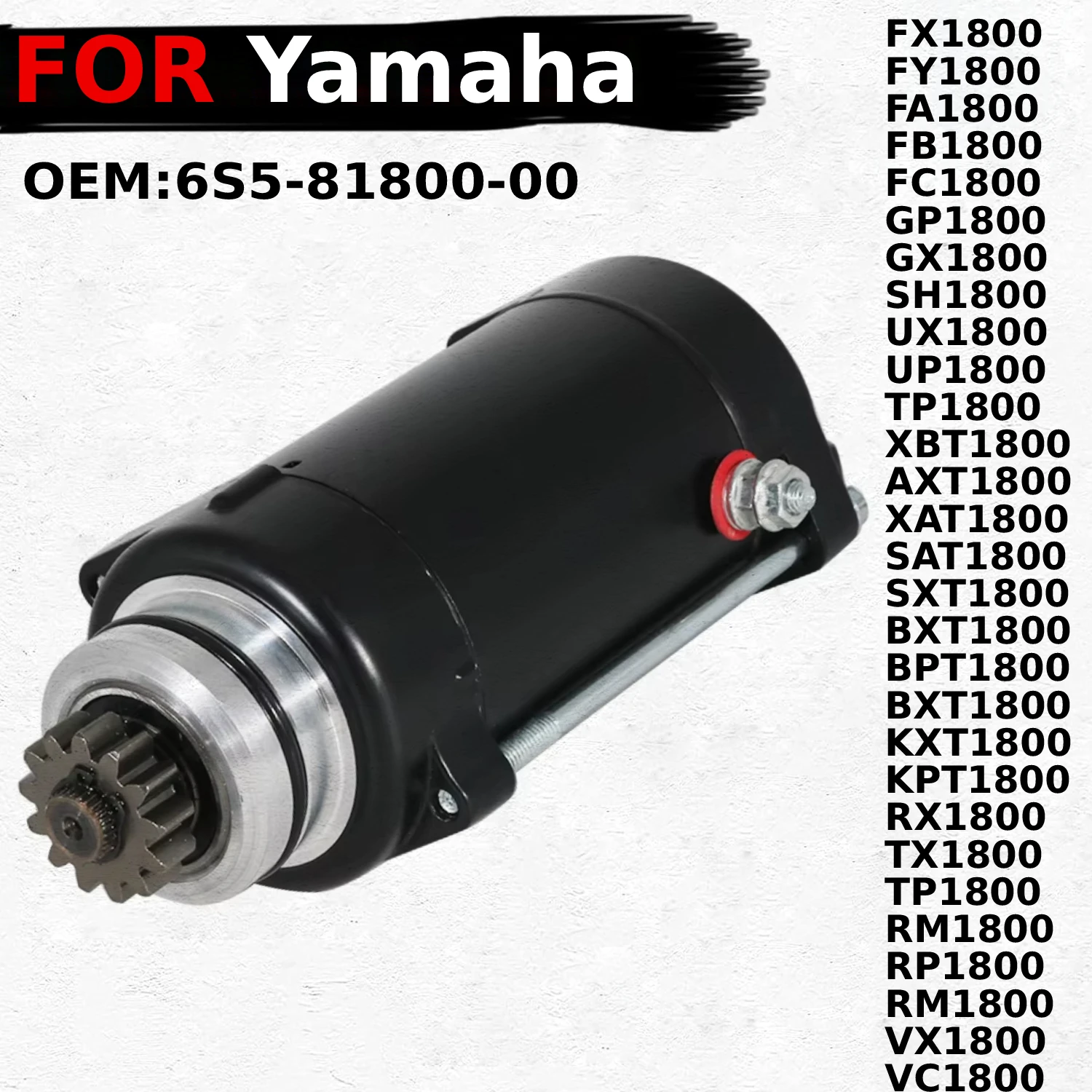 

Стартер для мотоцикла Yamaha VC1800 VX CRUISER HO VX1800 GP1800R HO VX1800 VXS TX1800 SX190 RX1800 AR190 OEM:6S5-81800-00