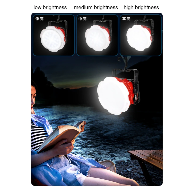 5 قطعة 24 واط المحمولة LED تحذير ضوء العمل ضوء الإضاءة في الهواء الطلق لماكيتا/بوش/ديوالت/ميلووكي 14.4 فولت 18 فولت 20 فولت بطارية ليثيوم #5