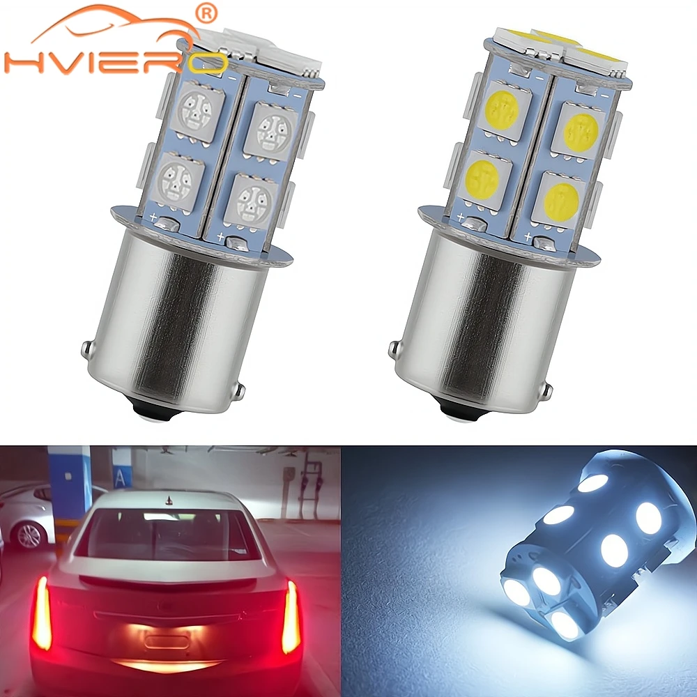 2PCS 1156 1157 Additional Brake Reverse Car Led 5050 13SMD Packing Trunk Lamp Turn Signal Tail Auto Rear Instrument Width Lights