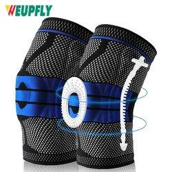 Knee Elite Knee Compression Sleeve,Knee Braces for Knee Pain Wraps Patella Stabilizer with Silicone Gel Spring Support Men Women