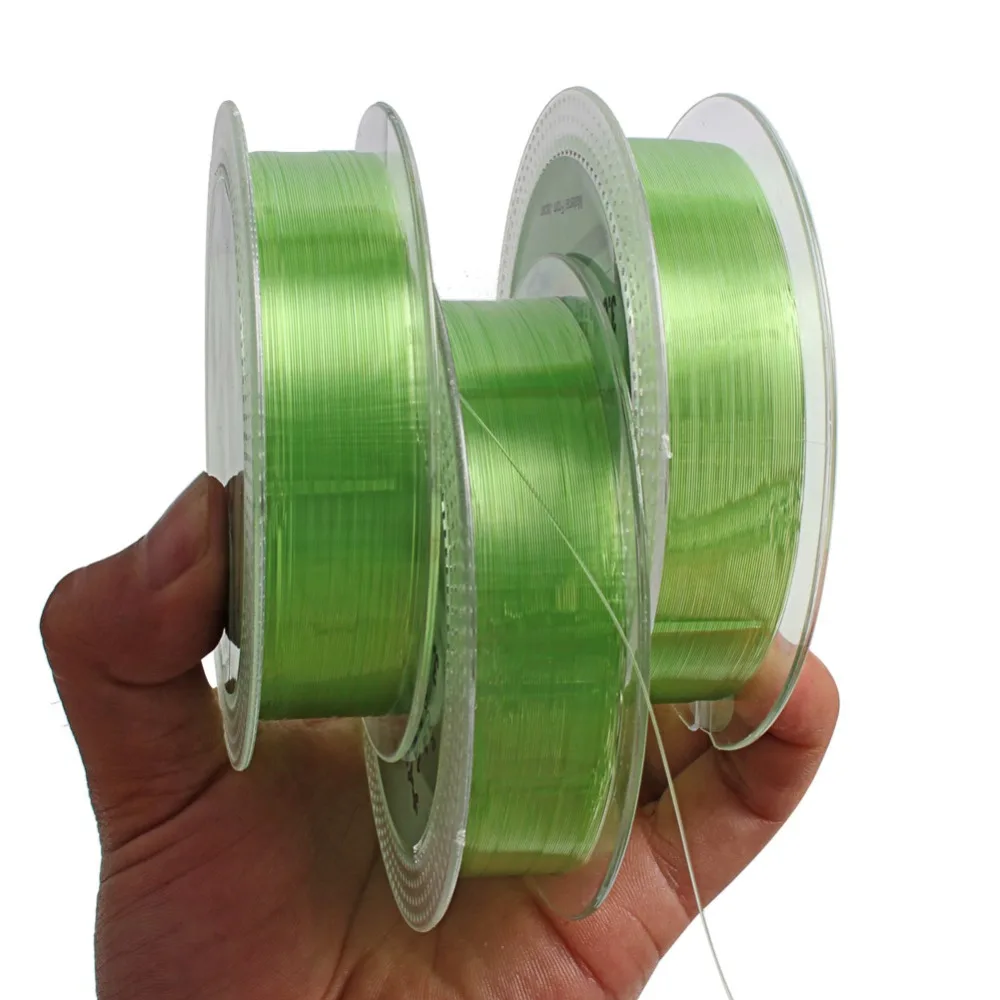 Sougayilang Transparent Fluorocarbon Fishing Line Green 100m 0.6#/0.128mm~7#/0.45mm Fishing Line Carp Boat Rock Fishing Line