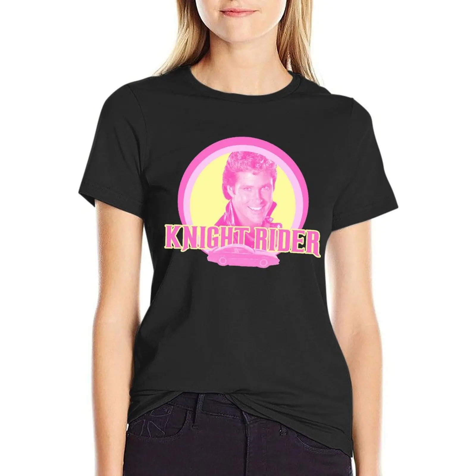 Knight Rider T-Shirt oversized summer clothes female funny t-shirts for Women graphic tees funny